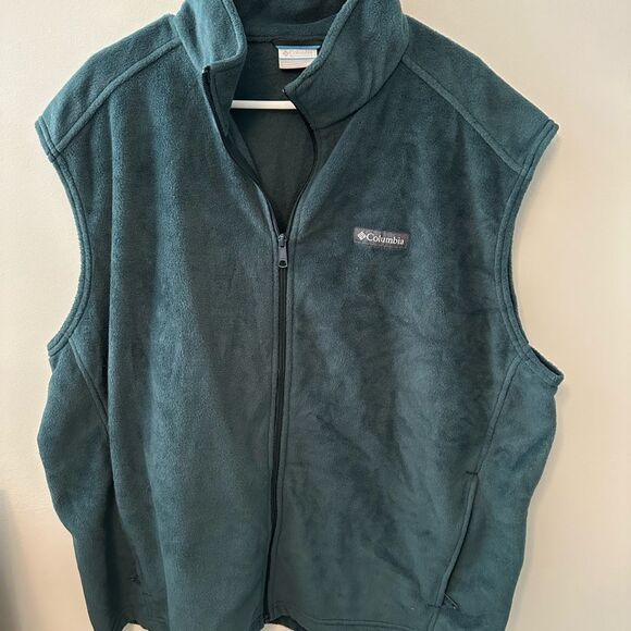 XXL Columbia Green Fleece Vest. Great condition - Picture 1 of 8